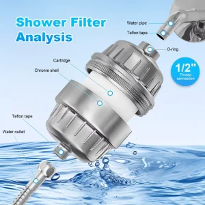 Universal Shower Filter Cartridge 15 Stage Water saving Chlorine Faucet Tap Filter