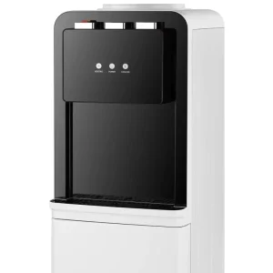 Vertical Hot, Cold and Warm Water Dispenser with 3 Taps, Compressor Cooling and Refrigerator