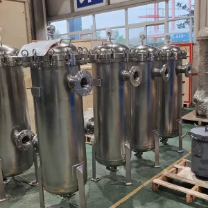 Vertical Stainless Steel Security Filter 15 T/H 25 T/H for Wastewater Recycling Treatment