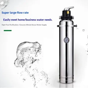 Vertical Whole House Stainless Steel Central Water Purifier Chlorine Heavy Metal Removal Washable Ultrafiltration Machine Filter