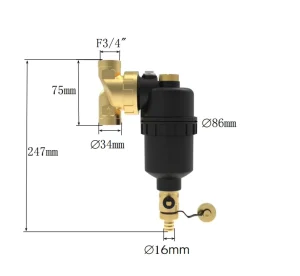 Wall-Mounted Manual Boiler Water Filter for Household Use