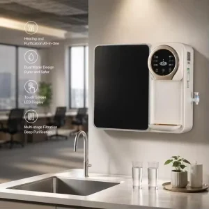 Wall-Mounted Reverse Osmosis Water Purifier Smart Touch Screen Voice Control Instant Hot Water Filter for Home Use
