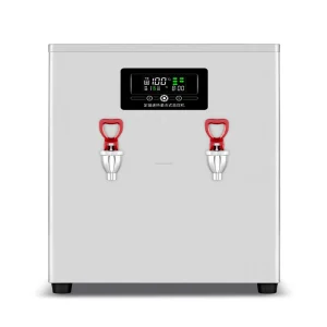 Wall Mounted Stainless Steel 220V 30L Compressor Refrigerated Hot Cold Water Cooler With 2 Faucets