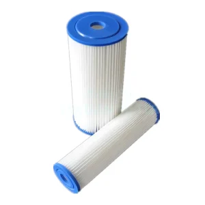 Washable PE Polyester Pleated Poly Sediment Water Filter Cartridge for Factory China 2.5 x 10/20 and 4.5 x 10/20 Inch 5/10/20 Micron SGS