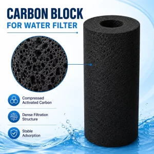 Water Filter Carbon Block Element Activated Carbon Rod for Purifier Cartridge and CTO Replacement Use Supply Bulk Use