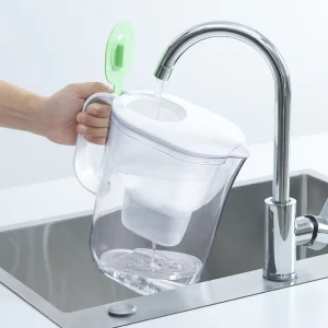 Water Filter Pitcher Double Filter 1.2 Gallon Capacity Household Use Outdoor Camping Hiking Travel Food Grade ABS Remove Lead