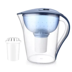 Water Filter Pitcher with LED Filter Change Indicator Alkaline Water Jug 3.8L for Car Outdoor Household and Hotel Use