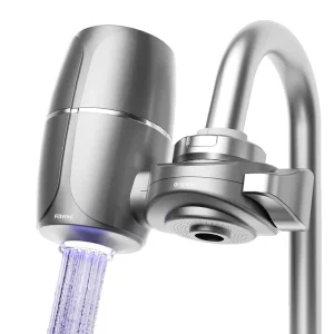 Water Filter for Sink Faucet with Blue Light NSF42 Certified Composite Activated Carbon 99.9% Filtration Efficiency LJ107