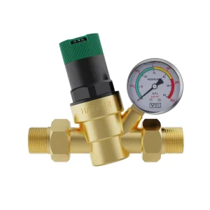 Water Pressure Brass Pressure Reducing Valve with Gauge for Whole House Relief Valve