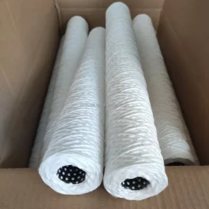 Water Purification 40 Inch 1 Micron SS PP Core String Yarn Wound Sediment Filter Cartridge