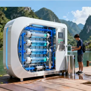 Water Purification System with PLC Control and Pump for Scenic Spots and Camping Sites