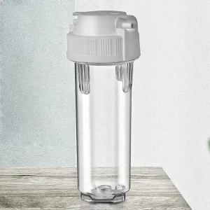 Water Purifier Accessory 10 Inch Transparent Pre Filter Bottle 3/8 Inch Quick Interface Filter Cartridge Housing