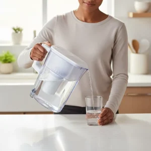 Water Purifier Pitcher Includes 1 Cartridge Activated Carbon 2.2L Filtered 3.5L Removing Heavy Metals Impurities Odor