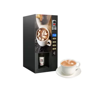 Water Treatment Coffee Vending Machine with Pump Instant Powder Hot Drinks for Offices