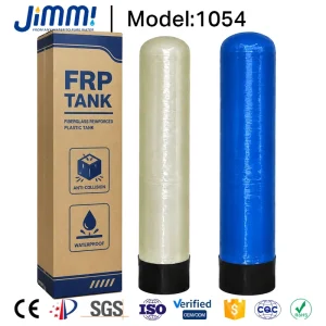 Water Treatment FRP Tank 1054 Model with Resin, White Filament Winding, 250L-10000L Capacity, 100 PSI Pressure