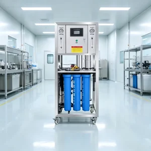 Water Treatment Machinery 500LPH 3200GPD Direct Flow Open Frame for Industrial Laundry Water Plant