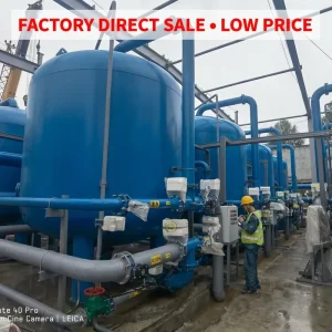 Water Treatment Machinery Sand and Carbon Filter Plant 40m3 with PLC and Pressure Vessel