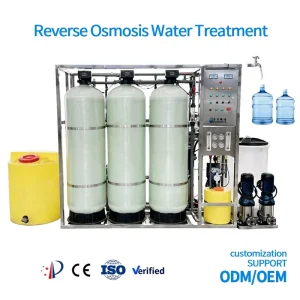 Water Treatment Machinery with Alkaline Treatment Balance pH 4040 RO Plant FRP Reverse Osmosis Equipment 1000 2000 LPH