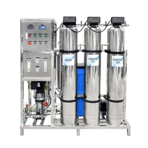 Water Treatment System RO Stainless Steel Pump 1000L Hour Desalination Softening 1 Year Water Treatment Machinery Hotels