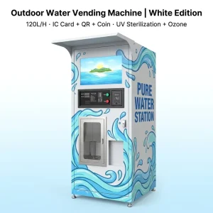 Water Vending Machine Outdoor Stainless Steel Direct Drinking RO UV Purified Water Dispenser Coin QR Code 24H Auto