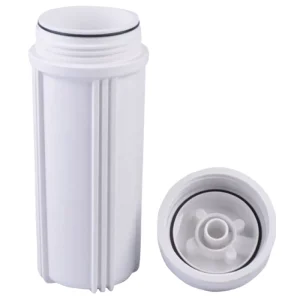 White Double O-Ring Electric Manual Water Filter Housing for RV Outdoor RO Machine