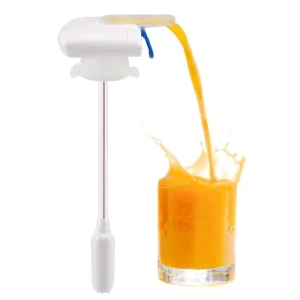 White PP/ABS Plastic Automatic Drink Dispenser, Spill-Proof, for Milk, Juice and Beer, Fridge and Outdoor Use