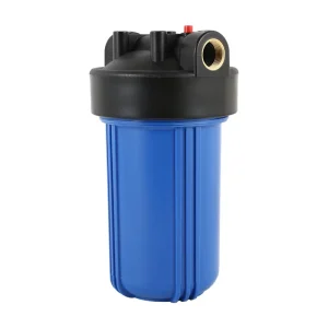 Whole House 1″ 3/4″ NPT Port Heavy Duty Plastic Water Filter Housing for Car & Outdoor Use Manual 10×4.5 Inch Big Blue