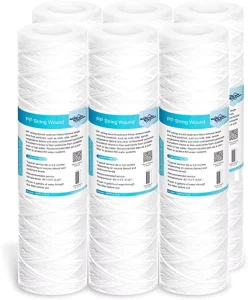 Whole House 10”x2.5” String Wound Water Filter Replacement Cartridge Universal Sediment Filters for Well Water