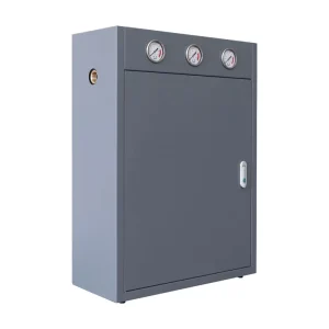 Whole House 3 Stage Water Purifier System with Stainless Steel Cabinet and 3 Pressure Gauges for Central Filtration