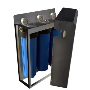 Whole House 3 Stages 20 Inch Big Blue 20*4.5 Water Filtration Purification Filter System with Metal or Stainless Steel Enclosure