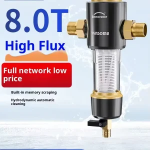 Whole House 40 Micron Spin-Down Sediment Water Filter Central Prefilter Purifier System with Backwash and Stainless Steel Mesh