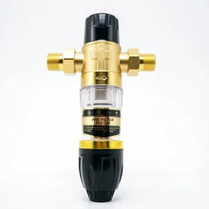 Whole House Brass Pre Filter Water System 40 Micron Reusable Backwash Sediment Filter for Home Plumbing Protection