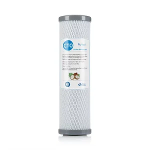 Whole House Coconut Shell Sintered Activated Carbon Block Water Purifier Filter Cartridge, 20 Inch and 10 Inch CTO