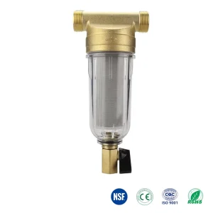 Whole House Copper Water Prefilter Self Cleaning 60 Micron 316 Stainless Steel Mesh for Household RV Outdoor Use Manual