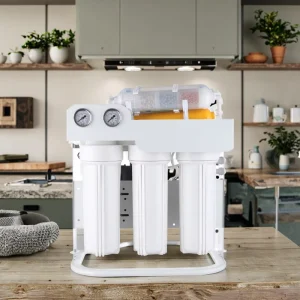 Whole House Electric Reverse Osmosis System 6 Stage Plastic Under-Sink Water Filter/Purifier 50W Power 6-Month Filter Life for
