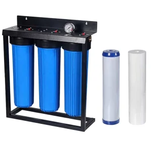 Whole House Filter System Heavy Duty 3 Stage Big Blue Water Filter with 1 Inch NPT for USA City Water Lead and PFAS Removal