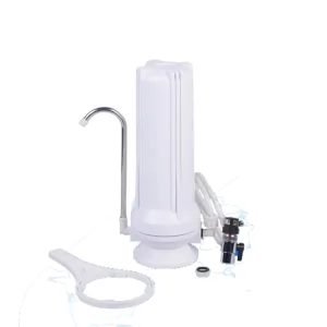 Whole House Manual Portable Water Filter Tap Easy Installation Single White Faucet Mini Countertop Filter Purifier Home