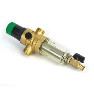 Whole House Prefilter Water Brass Pre filter with Pressure Gauge for Water Filter 1 2 3 4 Inch