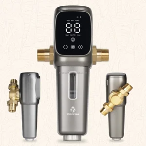 Whole House Reusable Automatic Backwash System with 40 Micron Water Sediment Prefilter