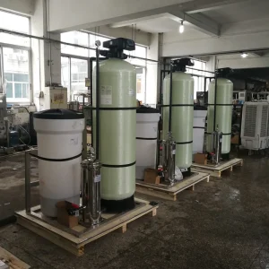 Whole House Salt Based Water Softener System Automatic PLC Controlled with Motor & Pump 70KW Power