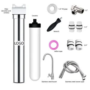 Whole House Stainless Steel Manual Tap Water Filter Prefilter Ceramic Filtration for Household Outdoor Use
