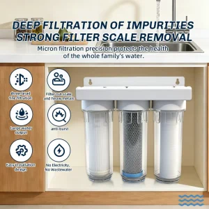 Whole House Ultrafiltration Water Purifier 3-Stage Water Treatment System