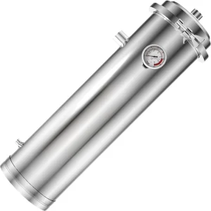 Whole House Vertical Water Purifier Reusable PVDF Membrane Filter 304SS Housing Clamp Design Pressure Gauge Remove Bacteria