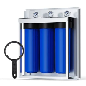 Whole House Water Filter System 20 x 4.5 Inch 3-Stage PP UDF CTO Manual for Household and Commercial Use