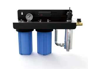 Whole House Water Filter System Pressure Vessel Pump 10*4.5 Big Blue 2 Stages Filter Housing Carbon PP Cotton Filter Cartridge