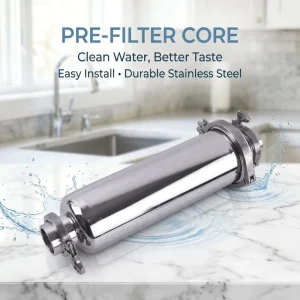Whole-House and Industrial Water Filtration System Stainless Steel 10-Inch Filter Housing Water Prefilter