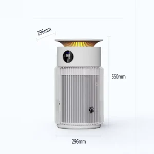 WiFi App-Controlled Pet Air Purifier Dual CADR 400m/h HEPA Filter for PM2.5 Quiet Operation ABS