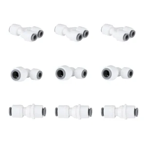 Y Tee Push Fit Fitting RO System Manual Plastic Quick Connector for Water Purifier Accessories and RV Car Water Filter Parts