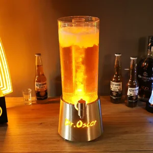 Zhongda New Party Restaurant 3L 100oz with Spigo LED Draft Beer Tower Beverage Juice Drink Beer Dispenser